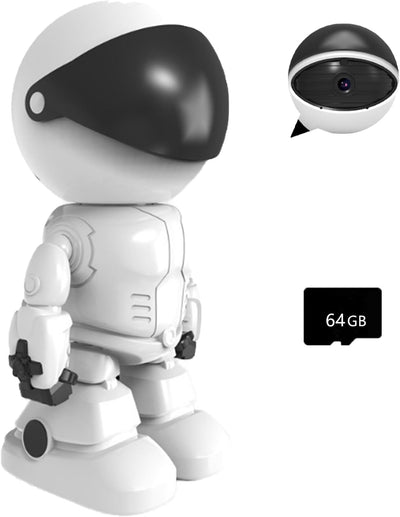 Wireless Indoor Motion Detection Robot Camera, WiFi Indoor Camera 1080P Infrared Night Vision for Home Security, Two-Way Talk, Human Detection, Smart Home Gadgets with Phone App