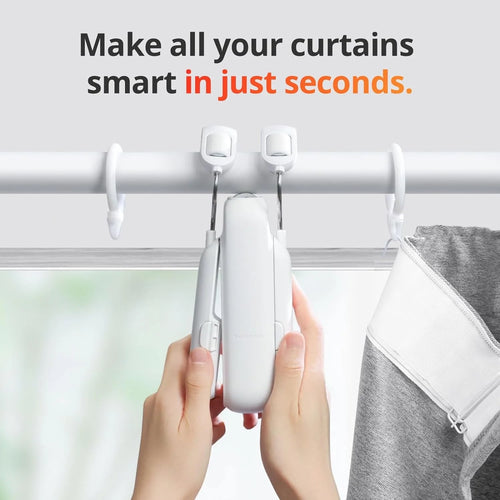 2025 Automatic Curtain Opener 3 Rod-Bluetooth Remote Control, WiFi&Smartphone Control, Upgraded High-Performance, Compatible with Alexa, Google Home, HomeKit (2025 Curtain Opener*2&Remote)